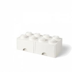 LEGO® úložný box 8 s šuplíky bílý
