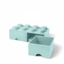 LEGO® úložný box 8 s šuplíky aqua
