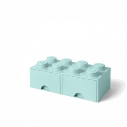 LEGO® úložný box 8 s šuplíky aqua
