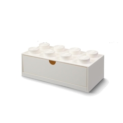 LEGO® stolní box 8 se zásuvkou - bílá