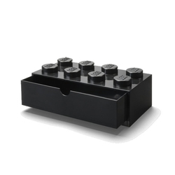 LEGO® stolní box 8 se zásuvkou - černá