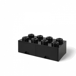 LEGO® úložný box 8 s šuplíky černý
