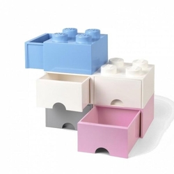 LEGO® úložný box 4 s šuplíkem světle růžová
