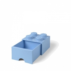 LEGO® úložný box 4 s šuplíkem světle modrý
