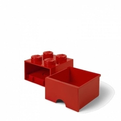 LEGO® úložný box 4 s šuplíkem červená