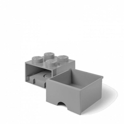 LEGO® úložný box 4 s šuplíkem šedá
