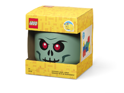 LEGO® úložná hlava (velikost L) - zelený kostlivec