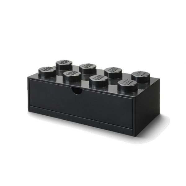 LEGO® stolní box 8 se zásuvkou - černá