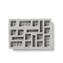 LEGO® Iconic silikonová forma na led - šedá